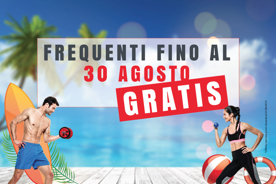 Frequenti GRATIS nelle palestre GimFIVE fino al 30 agosto