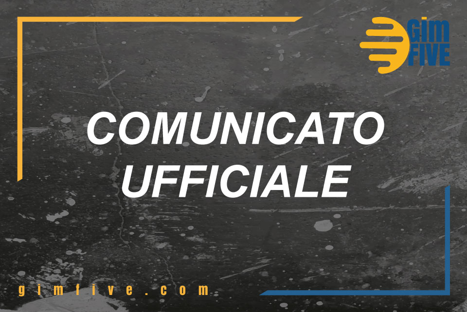 Comunicato Ufficiale GimFIVE Congelamento Abbonamenti